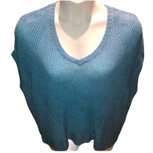 Polo Ralph Lauren Linen Turquoise Crocheted Top - Picture 4 of 10